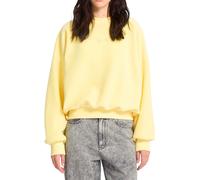 Volcom - Sweat à col rond en polaire - Piou Crew W Dawn Yellow pour Femme - Taille M - Jaune Jaune M