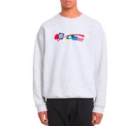 Volcom - Sweat en coton - Fa Carrau Crew Bone Heather pour Homme en Coton - Taille L - Gris Gris L