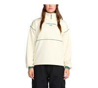 Volcom - Sweat hydrophobe à demi-zip - Hydro 1/4 Zip W Bone pour Femme - Taille M - Blanc Blanc M