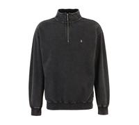 Volcom - Sweat à col montant demi-zippé - Single Stone Quarter Zip Light Acid Black pour Homme en Coton - Taille L - Noir Noir L