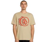 Volcom T-Shirt à Manches Courtes Crisp Stone pour Homme, Beige Clair, XXL