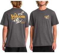 Volcom - T-shirt - Back Country HTH SS Tee Heather Black pour Homme en Coton - Taille XL - Gris Gris XL