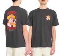 Volcom - T-shirt en coton et polyester - Meowdy Hth SS Tee Heather Black pour Homme en Coton - Taille M - Noir Noir M