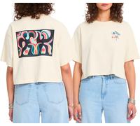 Volcom - T-shirt en coton - Fa Bruno Lucas Tee Vintage White pour Femme en Coton - Taille S - Beige Beige S