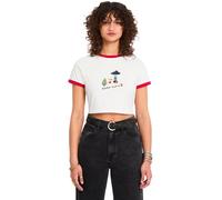 Volcom - T-shirt en coton - Fa Mickey Mason Tee Off White pour Femme en Coton - Taille S - Blanc Blanc S