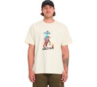Volcom - T-shirt en jersey épais - Fa Mickey Mason 1 SS Tee Dirty White pour Homme en Coton - Taille M - Blanc Blanc M