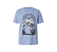 Volcom T-shirt 'LOCK IT UP' bleu clair / poudre / noir / blanc, Taille M