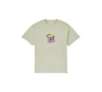 Volcom T-Shirt 'New Born LSE' jaune / vert pastel / rose / rouge, Taille S