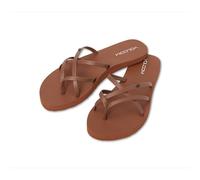 Volcom Tongs New School, Claquette Sandales pour Femme, Cognac, 35.5 EU