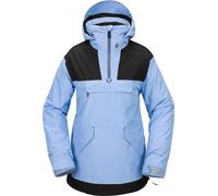 Volcom - Veste de snowboard enfilable en GORE-TEX - Fern Insulated Gore Pullover Crystal Blue pour Femme - Taille M - Bleu Bleu M
