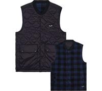 Volcom - Veste sans manche réversible - Bowered Vest Marine pour Homme en Nylon - Taille L - Noir Noir L
