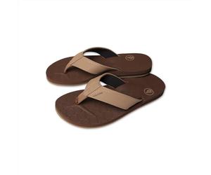 Volcom Victor Tongs pour homme, Marron/vert kaki, 48 EU
