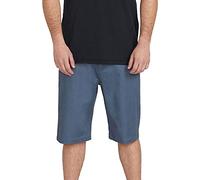 Volcom Vmonty Stretch Chino Short, Bleu chiné, 48 FR Homme
