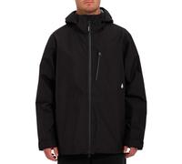Volcom Wavern Water-Resistant Windbreaker Jacket - Zip-up with Adjustable Hood Veste Coupe-Vent légère imperméable, Noir, L Homme