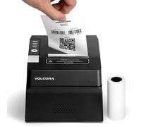 Volcora Imprimante de reçus Thermique, imprimante POS 80 mm avec coupeur Automatique, Interface USB/Bluetooth pour Windows/Mac/Linux, tiroir de Caisse ESC/POS, imprimante de Cuisine Haute Vitesse,