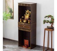 VOLDAX Autel de sanctuaire de Bouddha, Support de Statue de Bouddha, Table sacrificielle pour prière, Divination, Service Religieux(Brown B,172 * 50cm/67.7 * 19.7in)
