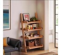 VOLDAX Bibliothèque d'angle Étagère de Rangement Étagère en Bois Massif Organisateur de Livres, pour Salon Bureau Chambre(Yellow,120cm/47in)