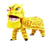 VOLDAX Costume Mascotte Danse Du Lion Et Du Dragon Traditionnel Chinois | Costume de Mascotte de Lion d'éveil Complet Festival de Carnaval