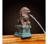VOLDAX Décor de Jardin Cracheur d'étang Koi, Paysager Décorations D'Aquarium, Statue Rétro, pour Embellir Et Espaces Extérieurs(Blue A)