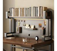 VOLDAX Etagere A Poser sur Bureau, Organiseur de Bureau avec Panneau Perforé, Présentoir de Rangement Polyvalent, pour Dortoir, Bureau, Maison, Fournitures de Bureau(135 * 49cm/53.1 * 19.3in)