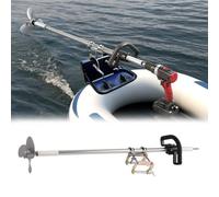 VOLDAX Moteur Hors-Bord Portable à hélice alimenté par perceuse, Système Propulsion Électrique pour Radeau Secours, Moteur D'appoint Portable
