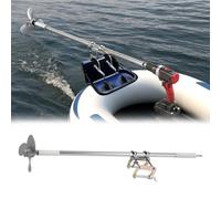 VOLDAX Moteur Hors-Bord Portable à hélice alimenté par perceuse, Système Propulsion Électrique pour Radeau Secours, Moteur D'appoint Portable