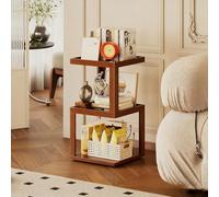 VOLDAX Petite Bibliothèque - Étagère D'exposition Etagère en Bois Moderne avec Compartiments Décalés, Étagère Décorative Rotative à 360° pour Salon Bureau(64cm/25in)