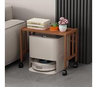 VOLDAX Support de Rangement pour Aspirateur Robot, Meuble Bar à Café Table D’appoint Décorative avec Étagères Réglables, pour Bureau ou Appartement Hôtelier(50 * 53cm/19.7 * 21in)