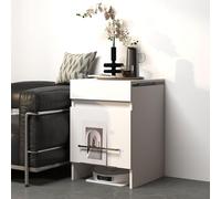 VOLDAX Support pour Robot aspirateur Laveur Armoire De Rangement Mobile pour Aspirateur Robot, Table D’appoint pour Salon et Bureau à Domicile(White)