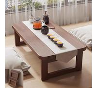 VOLDAX Table à thé Chinoise en Bambou Table Basse Pliante, Design Peu Encombrant Conception à Boucle Fixant, pour Salon Bureau Salle à Manger(Brown,70 * 37 * 40cm/27.6 * 14.6 * 15.7in)