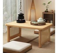 VOLDAX Table Basse de Japonaise Rectangulaire en Bambou, Table Tatami Pliante Portable Design Peu Encombrant, pour Salon De Thé Extérieur Balcon Salon(Yellow,60 * 40 * 30cm/23.6 * 15.7 * 11.8in)