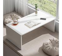 VOLDAX Table Basse de Salon D'appoint Minimaliste Table d'autel Basse for la Méditation, Design Épuré Salon/Salle-à-Manger avec Montage Facile(White,60cm/23.6in)