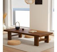 VOLDAX Table Basse de Salon Japonaise D'appoint Minimaliste pour L'intérieur Et L'extérieur, Table d'autel Basse for la Méditation(Brown,80 * 50 * 38cm/31.5 * 19.7 * 15in)