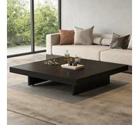 VOLDAX Table Basse Japonaise Moderne en Tatami, Table d'autel Basse for la Méditation, Multifonction Table de Thé Japonaise, Capacité De Charge éLevéE(Black,31.5 * 31.5 * 13.8in)