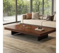VOLDAX Table Basse Japonaise Moderne en Tatami, Table d'autel Basse for la Méditation, Multifonction Table de Thé Japonaise, Capacité De Charge éLevéE(Brown,51.2 * 23.6 * 13.8in)