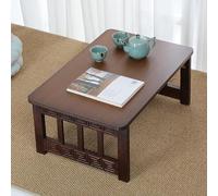 VOLDAX Table de Sol à thé Chinois en Bamboo Table Basse Salon Pliable, Design Moderne du Milieu du Siècle Peu Encombrant, pour Salon Chambre Baie Vitrée(Brown,120X48X26cm/47.2 * 18.9 * 10.2in)