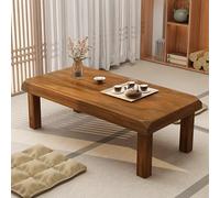 VOLDAX Table pour Le Salon Tatami, Table Basse Japonaise Table, Table d'autel Basse for la méditation, pour Salon, Chambre, Baie Vitrée, Intérieur(Brown A,55.1 * 23.6 * 17.7in)