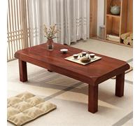 VOLDAX Table pour Le Salon Tatami, Table Basse Japonaise Table, Table d'autel Basse for la méditation, pour Salon, Chambre, Baie Vitrée, Intérieur(Brown B,55.1 * 23.6 * 17.7in)