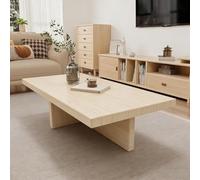 VOLDAX Table Tatami Japonaise, Table Basse en Bois Naturel, Table d'autel Basse for la Méditation, pour Fenêtre, Tatami, Extérieur, Lit(Yellow,59.1 * 31.5 * 17.7in)