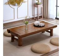 VOLDAX Table Tatami Japonaise, Table Tatami Pliable Portable Basse, pour Méditation, Salon, Bureau, Salle À Manger, Balcon, Facile À Ranger(Brown A,59.1 * 23.6 * 16.5in)