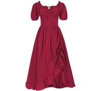 Voldemort Deguisement Costume Diable Femme Adultes Tenue Elegant Citrouille Couple Malefique Cosplay Sorcier Velours Victorienne Grande Hallowen Robe Renaissance Femme XL