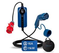 Voldt Adaptateur Type 2 (borne de Recharge) vers Prise Schuko Type F 230 V, 3,7kW, 8-16 A, étanche IP67, certifié CE/UKCA/TÜV (5 Length)
