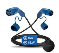VOLDT Câble de charge de type 2 11 kW 16 A triphasé pour voitures électriques EV PHEV, type 2 vers type 2 Mode 3, convient pour modèle S/X/Y/3, ID.4, E-Tron, e-208, I4, IX1, Zoe, etc. Protection IP67