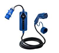 Voldt® Chargeur portable pour voiture électrique 7 4 kW monophasé CEE bleu 32 A réglable 8-32 A 10 m IP67 CE/TÜV avec sacoche