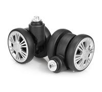 Volein Lot de 2 Roues de Valise de Remplacement Universelles Résistantes à L'usure avec Roulements pour la Plupart des Réparations de Valises à Faire Soi-même(Argent)