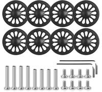 Volein Lot de 8 Roues de Remplacement pour Valises, 50 mm Roues Individuelle avec Roulements Kit de Réparation de Roulettes pour Réparer la Plupart des Valises(Noir)