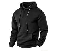 Volemo Homme Sweat à Capuche Jacquard Pull Casual Manches Longues | Poches kangourou, col Henry et patte de boutonnage à 2 boutons, tissu à motifs géométriques, idéal pour un look décontracté