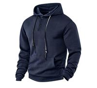 Volemo Homme Sweat à Capuche Jacquard Pull Casual Manches Longues | Poches kangourou, col Henry et patte de boutonnage à 2 boutons, tissu à motifs géométriques, idéal pour un look décontracté