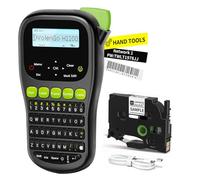 VolenGo Étiqueteuse H1100 avec ruban adhésif, étiqueteuse sans encre avec ruban imperméable laminé de 1,2 cm, étiqueteuse portable avec écran LCD rétroéclairé pour une utilisation de bureau industriel