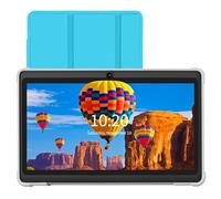 VOLENTEX Tablette 7" avec étui, Quad Core Android 13, 32 Go de ROM, WiFi 6, Bluetooth, double caméra, USB C, tablette PC 7 pouces, écran tactile IPS Full HD, Android (bleu)